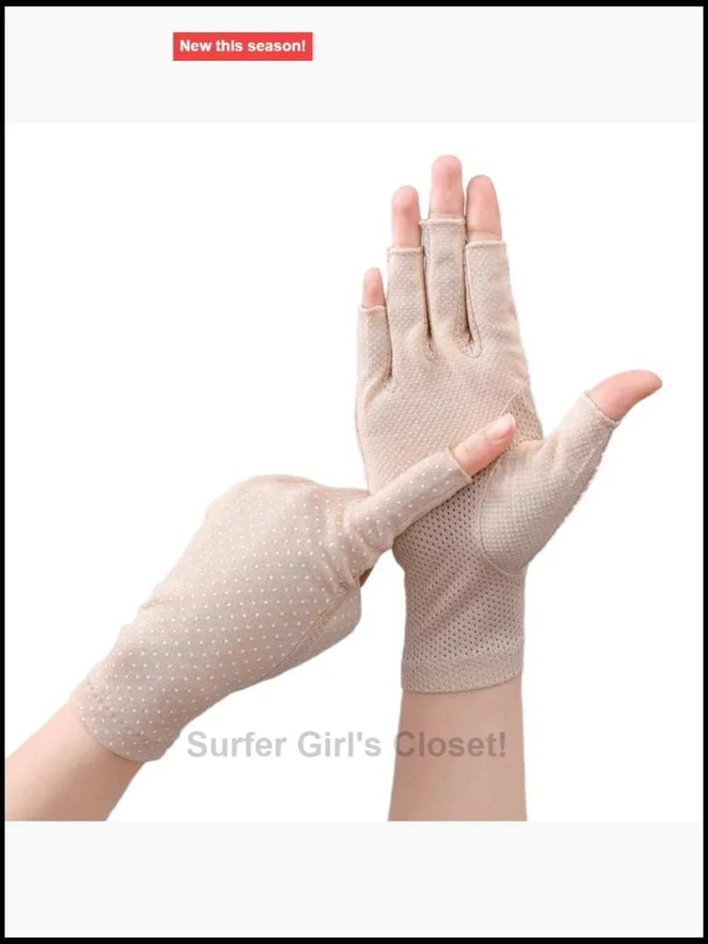 Women Fingerless Sunblock Gloves UV Protection Non-Slip Driving